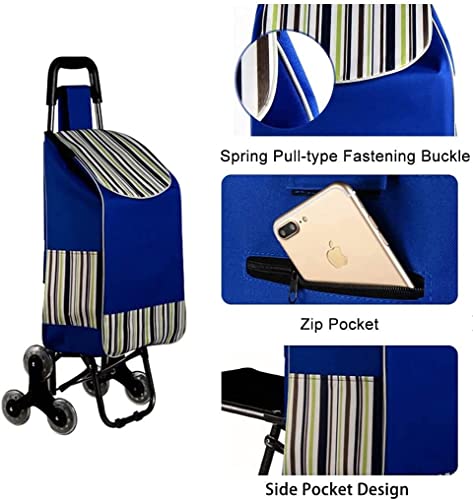 Einkaufstrolley Zusammenklappbarer Einkaufswagen Zusammenklappbarer Einkaufswagen, Großer Und Leichter Mehrzweckwagen… – Bild 7