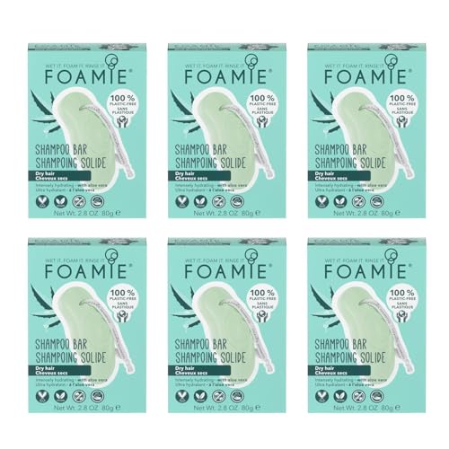 FOAMIE Aloe You Vera Much Shampoo Bar for Dry Hair - 6 x 80g