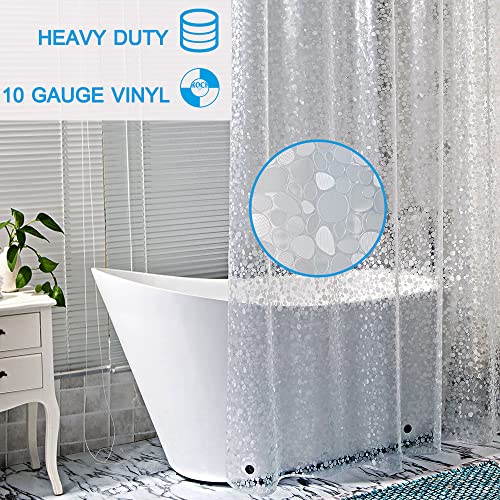 Arichomy Shower Curtain Liner 10 Gauge Heavy Duty Liner Waterproof 72X72 Inches Stone For Bathroom #TOP4