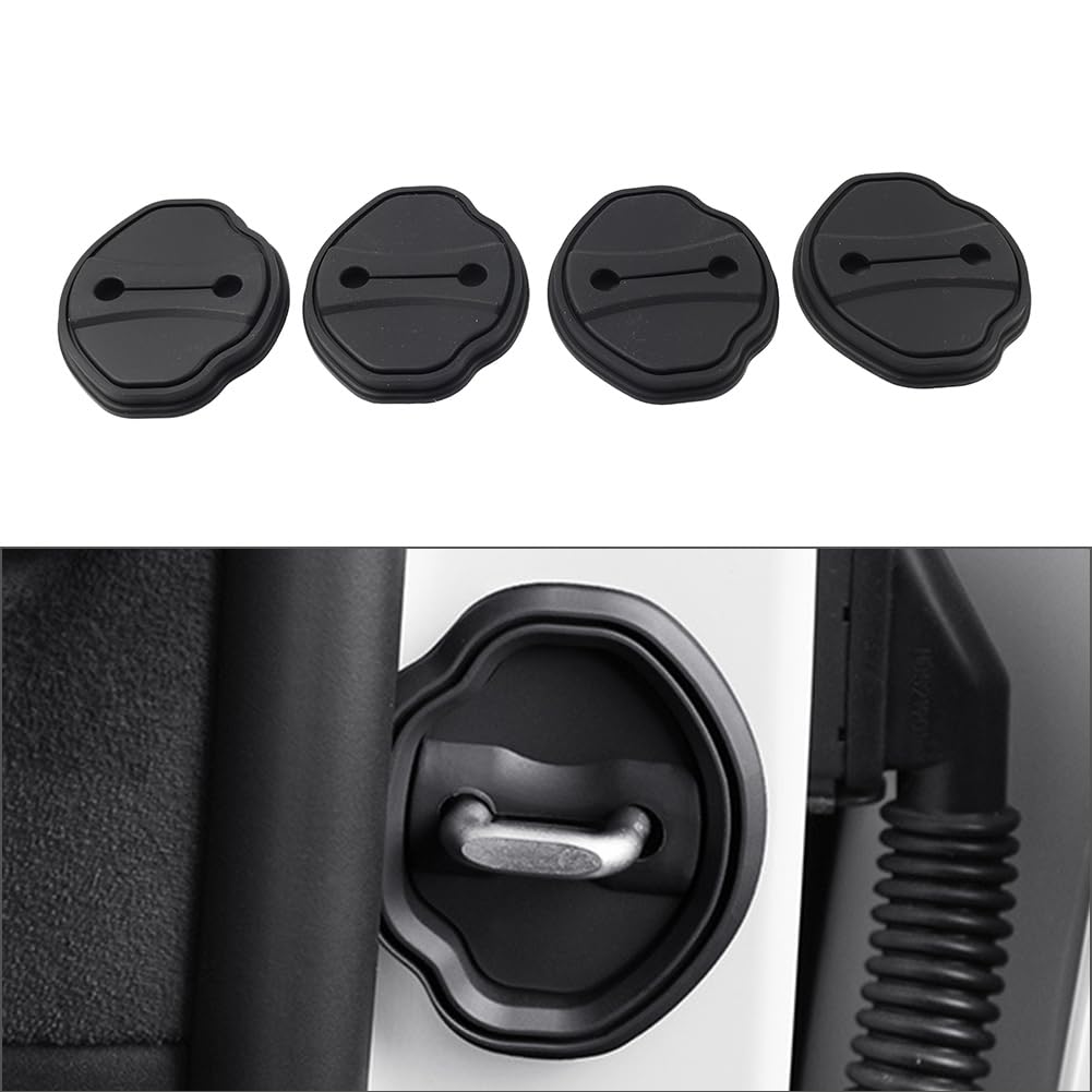 Cnfang4 4 Pcs Black Protective Cover Car Door Lock Door Entry Guard Silicone for BMW 2 Series 2022-Present Left & Right Hand