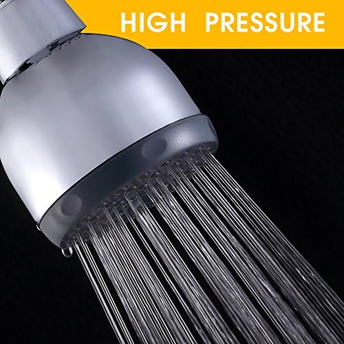 SARLAI 3 Inch  High Pressure High Flow Shower head, Removable Water Restrictor Wall Mount Showerhead，Adjustable Brass Swivel Ball Joint，Polished Chrome