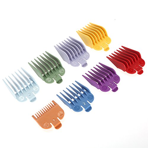 8pcs Clipper Guide Combs Diferentes tamaños de conjunto de herramientas para Barber Beard Hair Cut Haircut Accessories