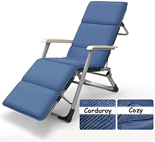 Chaise Longue réglable et fauteuil de relaxation extérieur bleu - 2