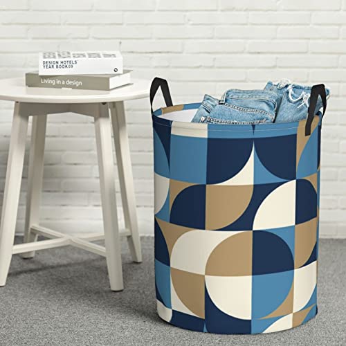 Zcjhgzcz Abstract Geometric In Mid Century Modern Large Circular Protable Storage Bin Organizer Laundry Hamper Portable Laundry 11086 11086 #TOP7