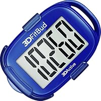 Podomètre 3D Fitbud Simple Step Counter – Compteur De Pas 3DActive Avec Clip Et Cordon – Noir