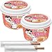 Samyang Buldak Rose Wide Flat Glass Noodles Korean Fire Challenge Microwaveable (2pack x 5.98 oz ea) + 2 OHMARKET Chopsticks| 삼양 로제 불닭 납작당면