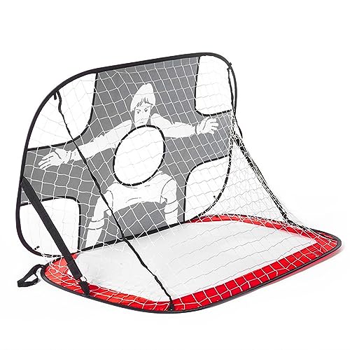 Rede de gol de futebol 2 em 1 dobrável portátil com objetivo para atividades ao ar livre e escola em