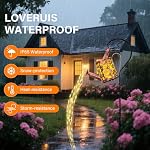 LOVERUIS Solar Lights Outdoor Garden Sunflower Gardens Light, Gardening Gifts, Mon Solar Watering Can Lantern for Garden, Patio, Yard, Pathway Lantern Plant Decoration