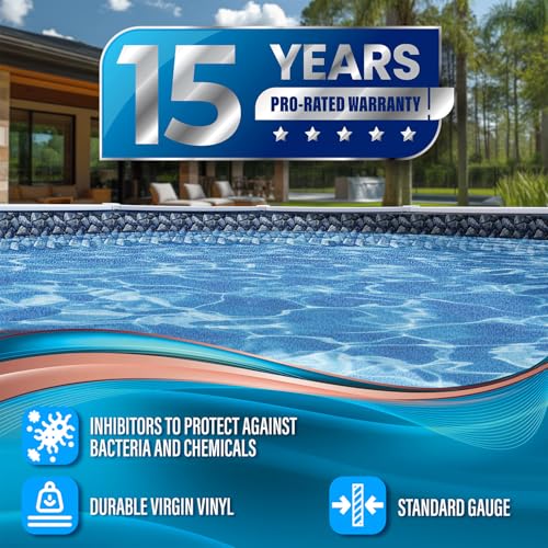 image for Shop Square 24 Foot Round Pool Liner for 48 and 52 Inch Above Ground S