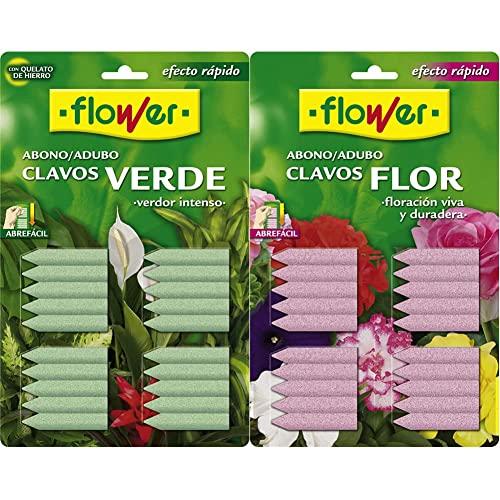 Flower M281985 - Abono clavos verdes 20 unidades + Abono Clavos Flor Blister 20 Unid. 1-10506
