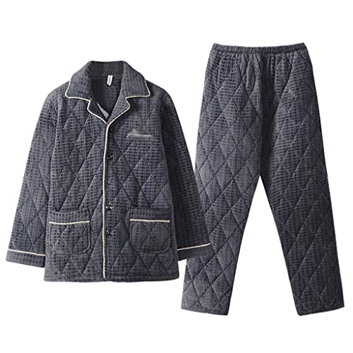 Pyjamas homme hiver en corail velours épais pour vêtement de maison confortable