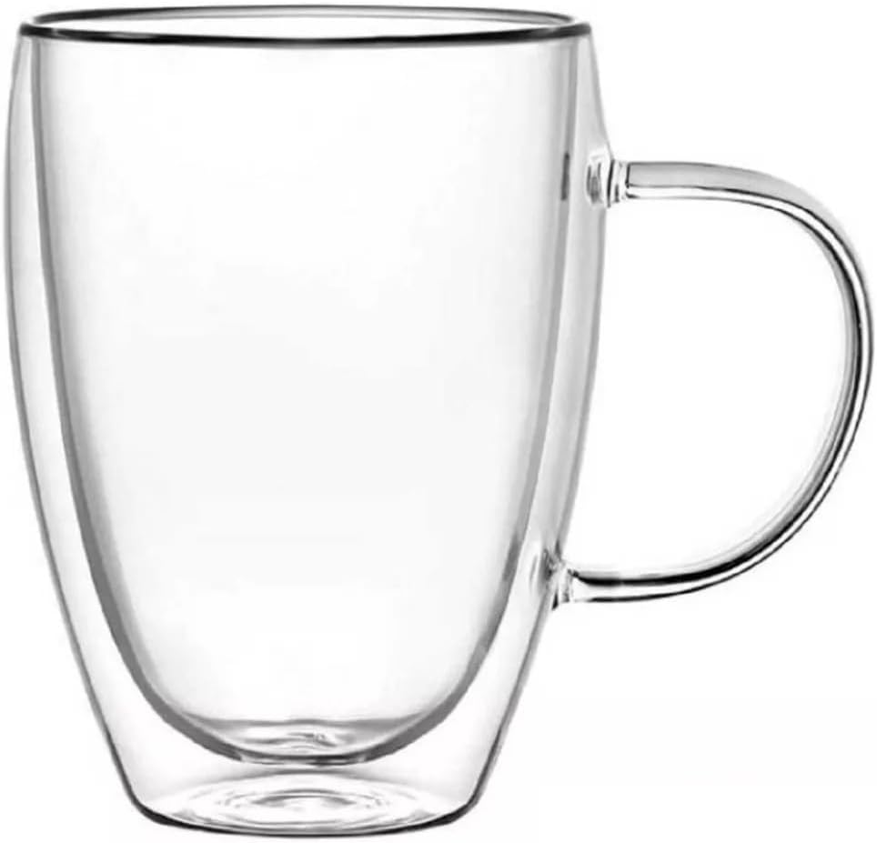 Set of 2 Double Wall Borosilicate Glass Mugs 12oz (360ml) – Insulated, Heat-Resistant, Dishwasher Safe Coffee and Tea Mug Set for Hot & Cold Beverages - Image 8