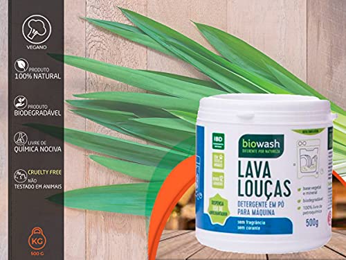 Kit 3 Lava Louças em Pó para Máquina Natural Vegano Biowash