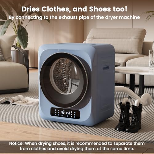 Image of VCJ Portable Dryer for Laundry, 12lbs Clothes Dryer with 6 Drying Modes & 8H Timer, LED Display 850W Front Load Compact Electric Dryer for Apartment, RVs, Dorms