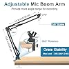 Mic Boom Arm for Hyperx Quadcast, Desktop Microphone Arm Stand Compatible with Hyperx Quadcast S,Snowball,Razer Mic,FIFINE,SM7B and Most Microphone for Gaming, Streaming, Recording, By ChromLives #2