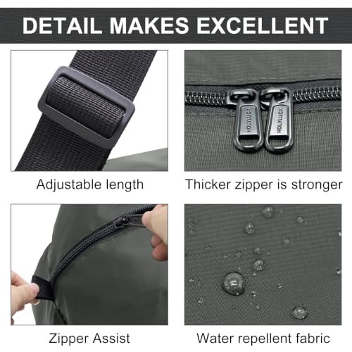 Image of HOLYLUCK Foldable Travel Duffel Bag For Women & Men Luggage Great for Gym - Large Dark Grey