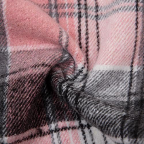 Image of Boys Girls Flannel Shirts Plaid Hoodies Fall Fashion Button Down Shirts | Long Sleeve Shirts Hooded Lightweight Jacket, Perfect for School Mornings, Leaf Piles,Camping, Bonfires, Weekend Adventures