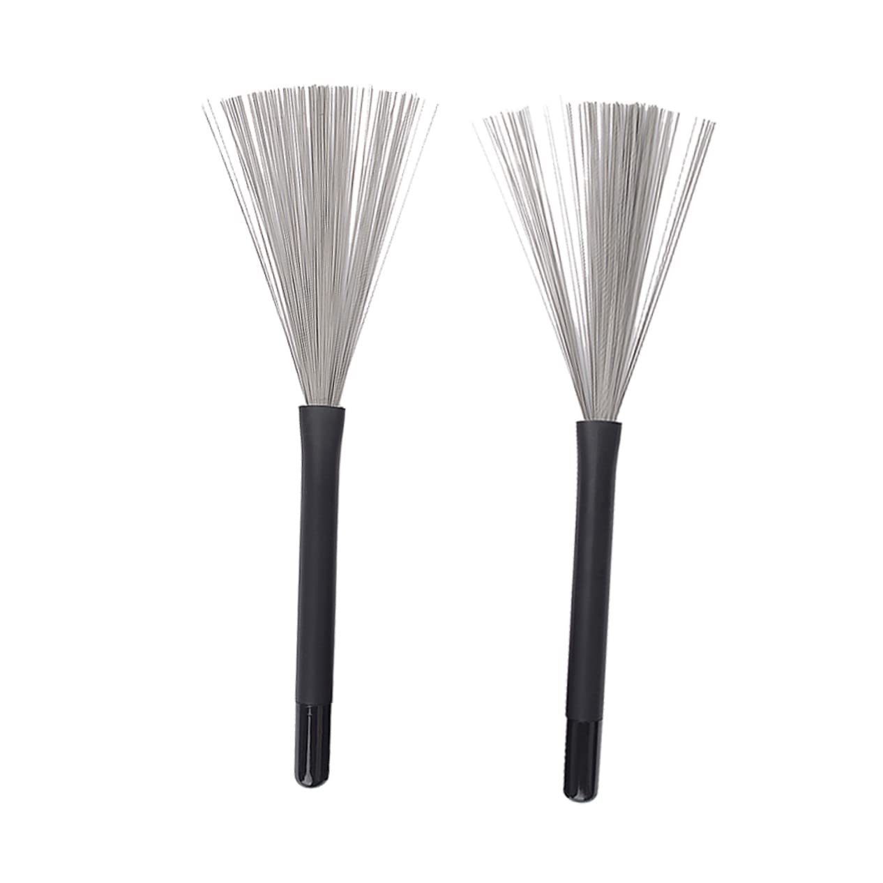 ibasenice Brosse Métallique Rétractable Accessoire pour Tambour en Acier Noir, Paire Son Naturel pour Batterie Jazz pour Batteurs Débutants et Jeunes Musiciens