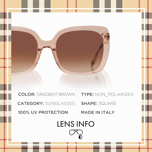 BURBERRY BE4323F Square Shape Acetate Sunglasses with eSHADES Luxury Eyewear Kit Bundle4