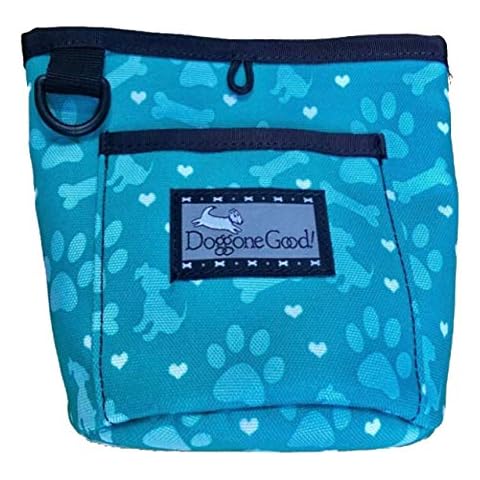 Doggone Good! Trek & Train Treat Pouch w/Free Belt Strap (Jade Hearts and Paws Design) * Buy Directly from Manufacturer* Cover