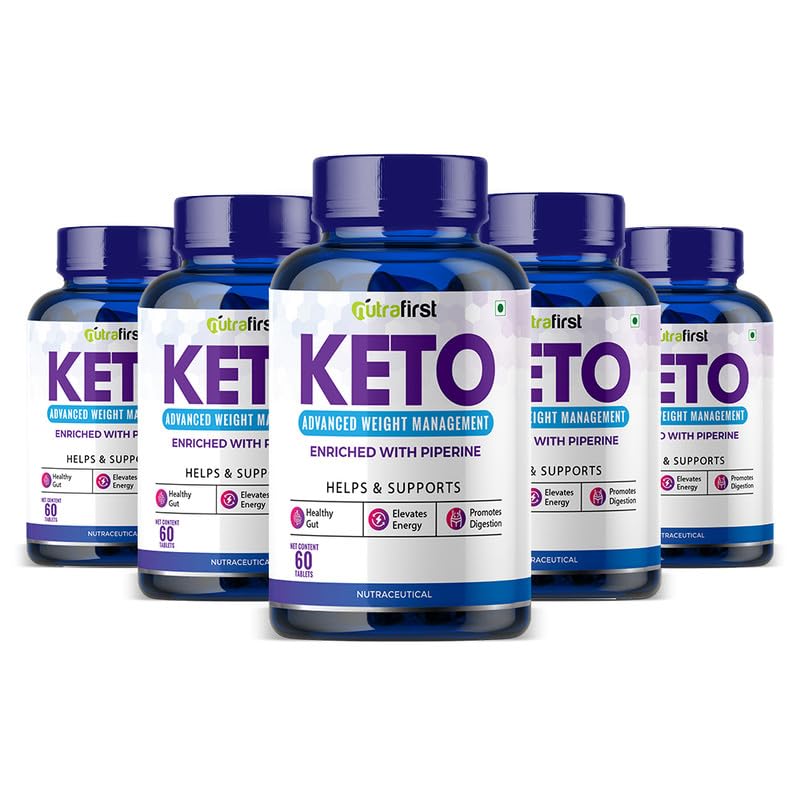 Nutrafirst KETO Advanced Tablets for Men & Women with Garcinia Cambogia & Green Coffee Extract | Gluten-Free KETO weight loss Tablets for Weight Management, Energy Boost | 60 x 5 Tablets