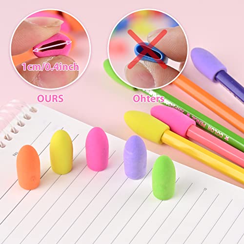 200 Pack Of Colorful Pencil Top Erasers - Upgrade Your Pencils With Our Erasers For Pencils - Perfect For School, Office Or Home Use #TOP3