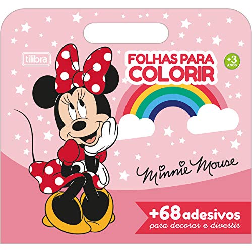 Folhas Colorir Maleta Minnie, Tilibra, 304565, Multicor