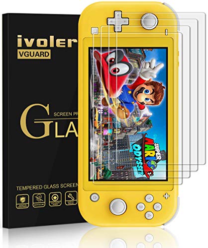 VGUARD [4 Stuks] Beschermfolie Compatibel met Nintendo Switch Lite Screen Protector, Film van Gehard Glas Schermbeschermer met [9H-hardheid] [Anti-kras] [Kristalhelder] [Geen bellen]