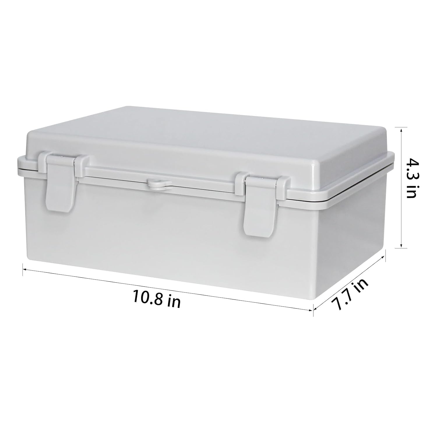 Outdoor Waterproof Box - Electrical Junction Box, Impact Resistant Weatherproof Electrical Enclosure, Ideal for Garden, Garage Gray Cover(10.8"x7.7"x4.3")