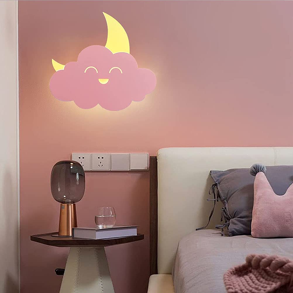 Wolken Wandleuchte Aus Holz Mit 3 Lichtfarben - Kinderzimmer Lampe Mit EU Stecker