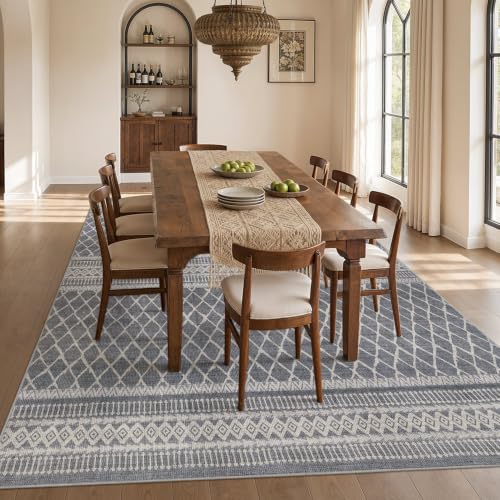 Image of cotiled Boho 5x8 Area Rugs for Living Room: Soft Moroccan Washable Rug
