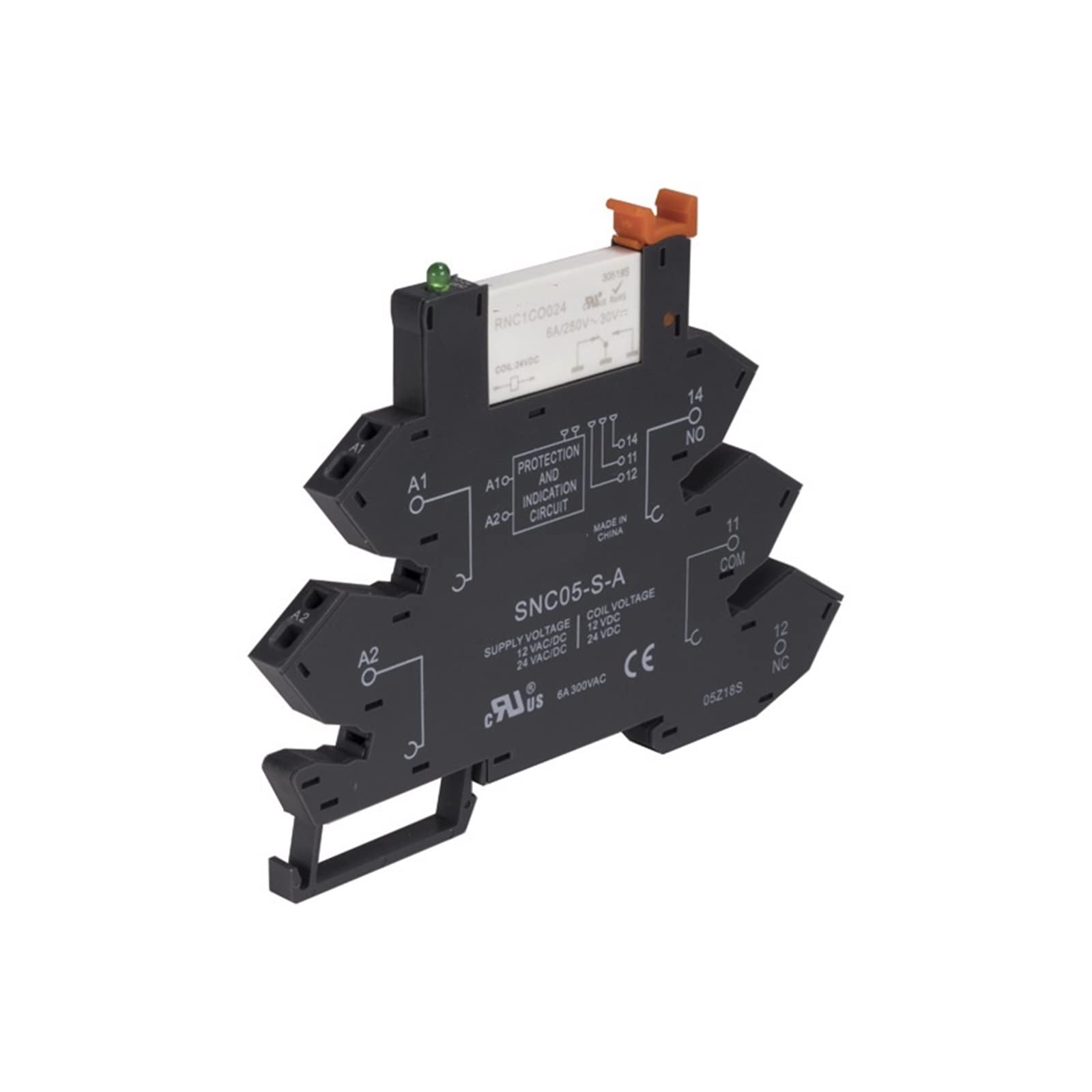 Relais mince ultra-mince 1 groupe normalement ouvert 6A haute durabilité DC 12V 24V