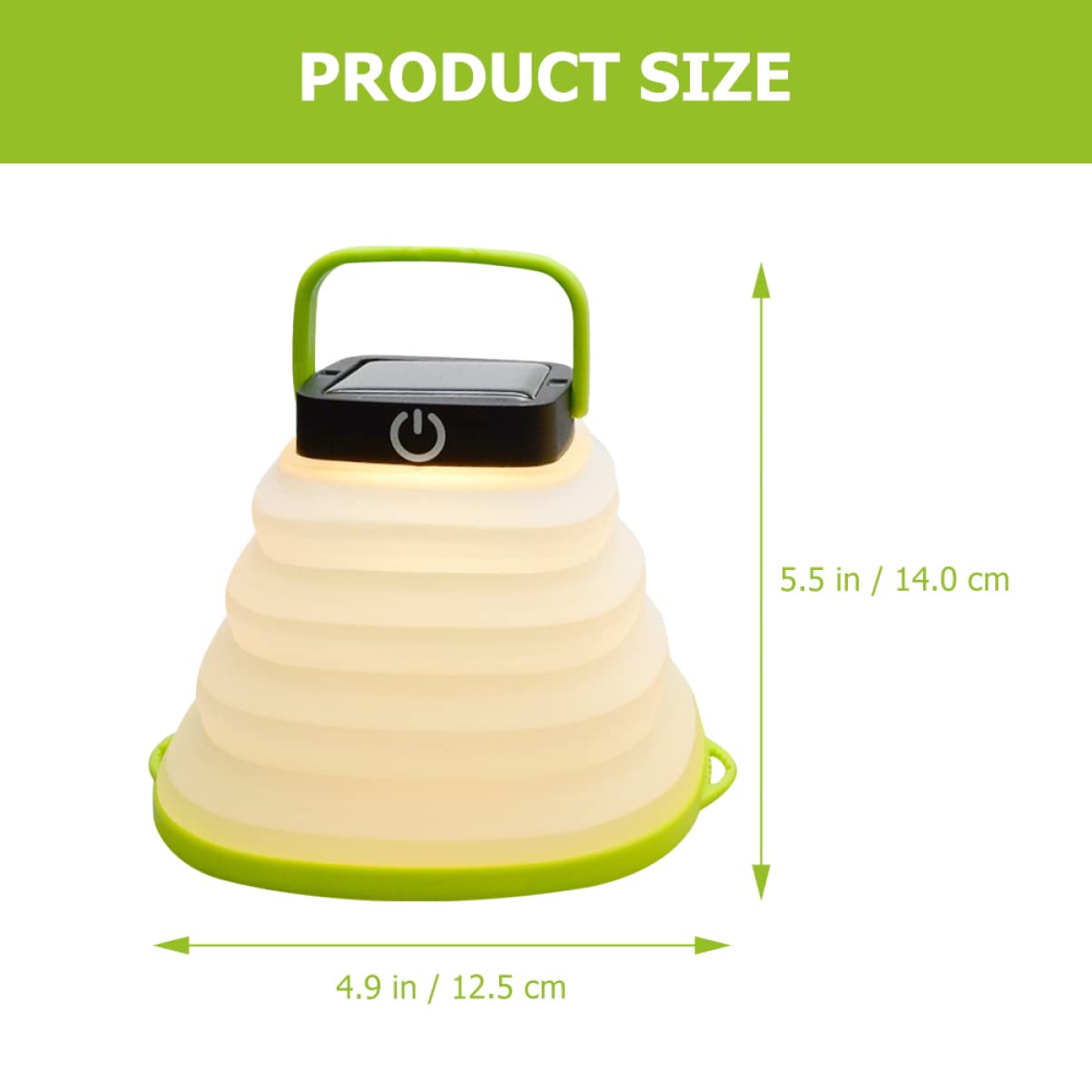 Linterna de camping, 5 piezas de respaldo y colgante al aire libre con tienda portátil, luz plegable, lámpara de linterna, batería USB, kit de camping LED de emergencia, campamento solar, viaje, negro