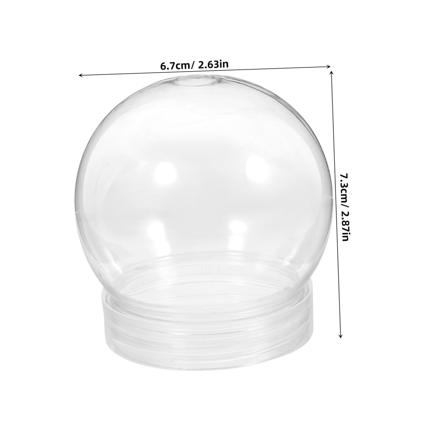Cabilock 48pièces Boule à Neige Lot de Globes Plastiques Transparents pour Créations De Noël Décorations Personnalisables Et Artisanales
