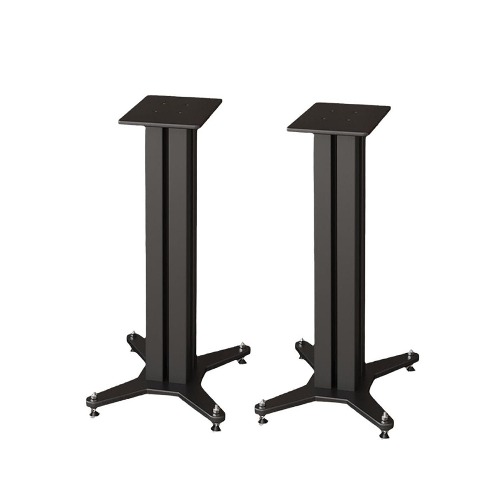 Soporte de altavoz de metal de altura ajustable, 30-80 cm, par universal para el hogar, sala de estar, oficina, teatro