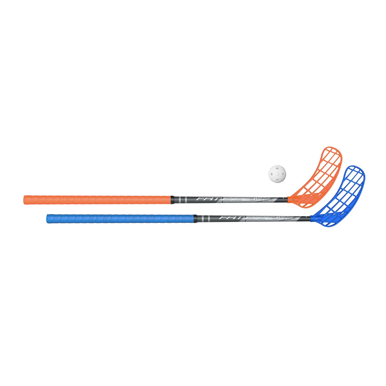 FAT PIPE | Floorball Unihockey Schläger Set Rock 33 Unihand mit gerader Schaufel | 2 Schläger und 1 Ball | Markenqualität aus Finnland