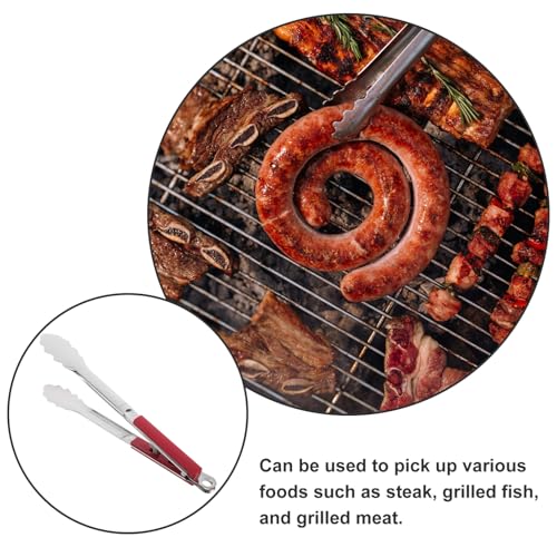 Pince de cuisson devoir salade HEMOTON robuste en inox avec grip plastique