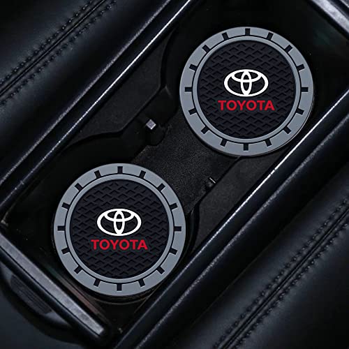 2Pcs Car Cup Holder Coasters,Non-Slip Cup Mat For Car Cup Holder,Silicon Car Cup Coasters For Drink Holder,Compatible With Toyota Corolla Avalon Camry Prius Avalon Rav4 Highlander #TOP6