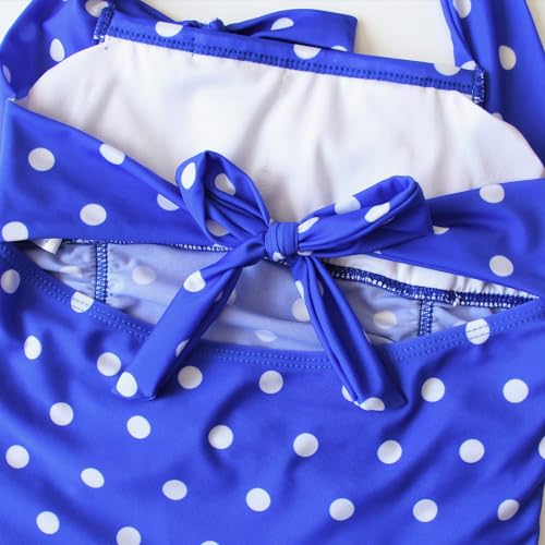 Polka Dot Girls Kids Bathing Suits Adjustable Swimsuits (FBA)4