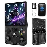 R36MAX Retro Handheld Game Console,4.0 Inch Retro Gaming Console with 64GB Memory,Support 30+ Emulators,Open Source Linux System Hand Held Game Console,4000mAh Battery(Black)
