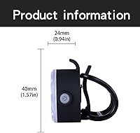 Vista 6 de Luces para bicicletas-Luces delanteras y traseras de bicicleta-Faro LED recargable trasero modo de iluminación ajustable Luces traseras de bicicleta