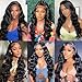 OPNGF 5x5 HD Lace Closure Wigs Human Hair Glueless Wigs Pre Plucked Pre Cut for Beginners 180% Density Body Wave Lace Front Wigs with Baby Hair 20 Inch Natural Color