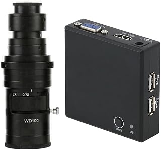 1080P 60FPS 2MP HDMI VGA Industrial Electronic Digital Video Microscope Camera & 200X C-Mount Lens for Phone PCB Repair