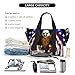 Travel Duffel Bag for Women&Men, USA Flag Patriotic Eagle Print Weekender Carry-On Bags, Sports Gym & Overnight Luggage Tote