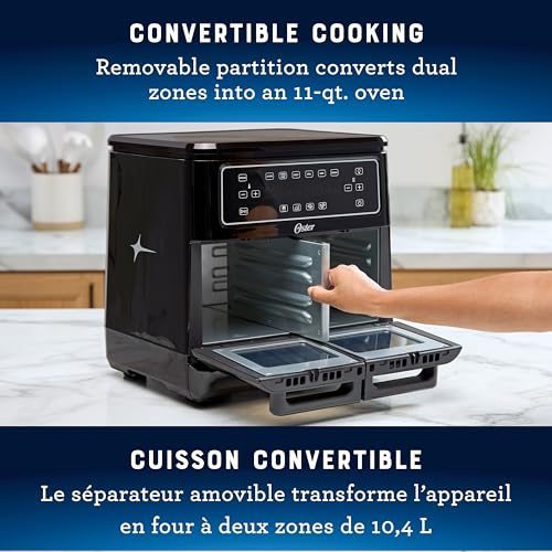 Oster 11-Quart Flex Air Fryer Oven, Dual Cooking Zones and 6 Cooking Functions, 2 Frying Baskets by Oster - Image 4