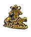 fengshuisale Brass God of Wealth Tsai Shen Yeh Sitting on Tiger Statue Figurine + Free Red String Bracelet M5021-Brass
