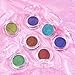 evpct 2Pcs Rose Red Gold Shimmer Glitter Sparkle Chameleon Duo Chrome Multichrome Iridescent festival Eyeshadow Palette, Loose Glitter Gothic Single Mini Eye Shadow Palette Makeup for Older Women