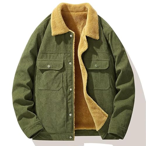 Veste décontractée homme en velours côtelé marron
