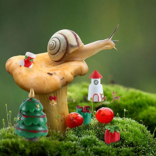 Kit de 30 peças de enfeites de Natal em miniatura, acessórios de Natal para jardim de fadas, estatue