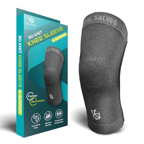 Vital Salveo - S-Support Compression Knee Sleeve (1PC) - Dark Grey / XL